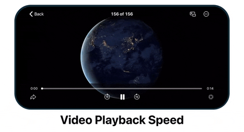 التحكم في سرعة التشغيل لمقاطع فيديو